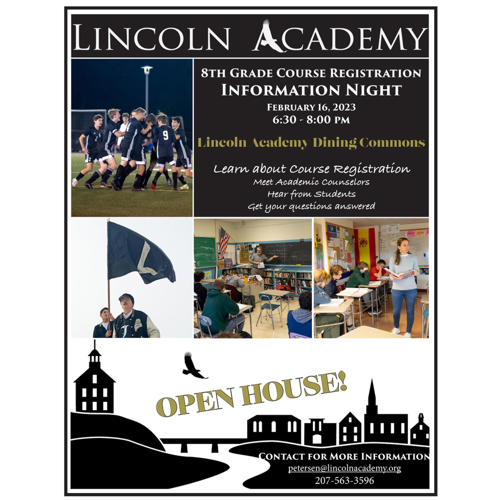 Lincoln Academy 8th Grade Information Night Poster