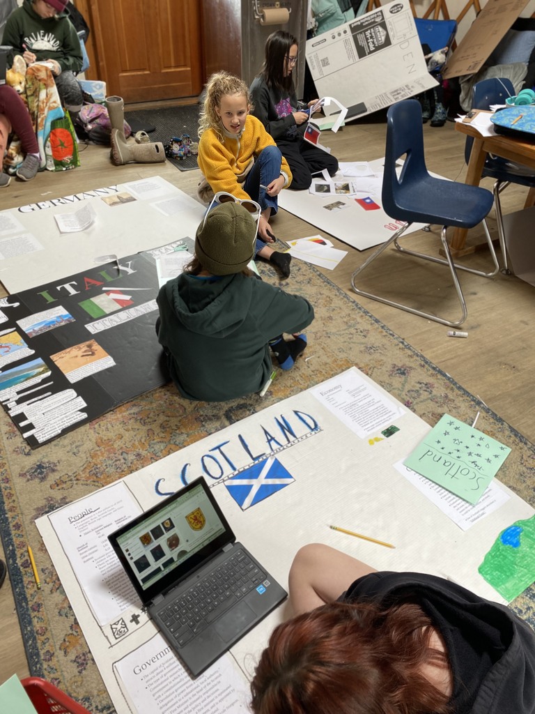 5/6 multiage working on heritage day projects
