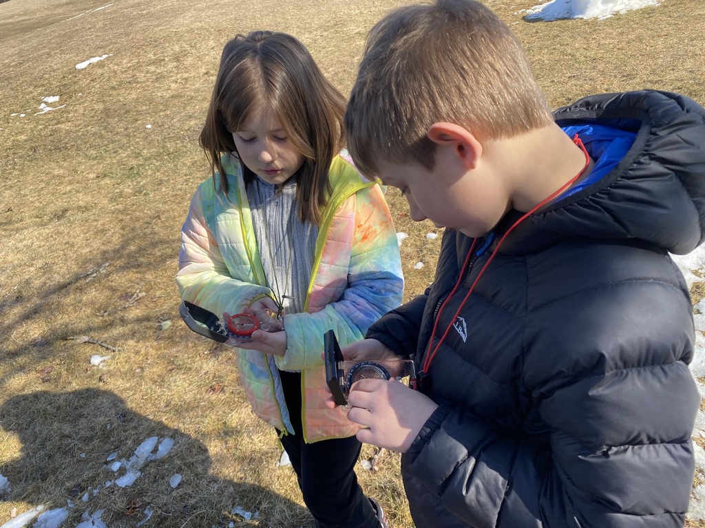 Sarah Gladu from Coastal Rivers taught the students the important skill of orienteering. Partners created a course for other students that led to a hidden message. 
