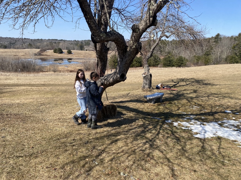 Sarah Gladu from Coastal Rivers taught the students the important skill of orienteering. Partners created a course for other students that led to a hidden message. 